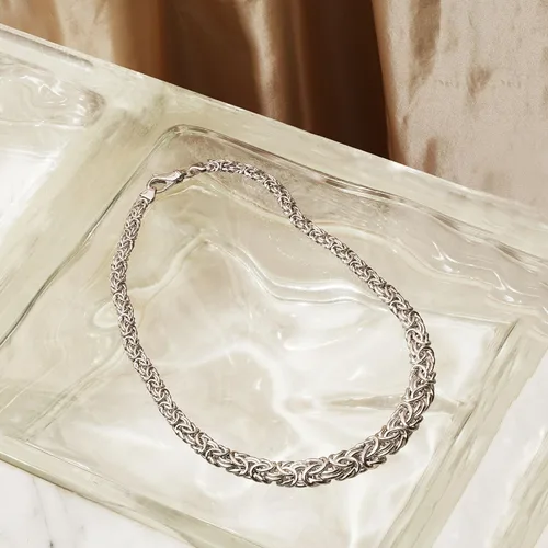 Vista 8 de Ross-Simons Sterling Silver Graduated Byzantine Necklace