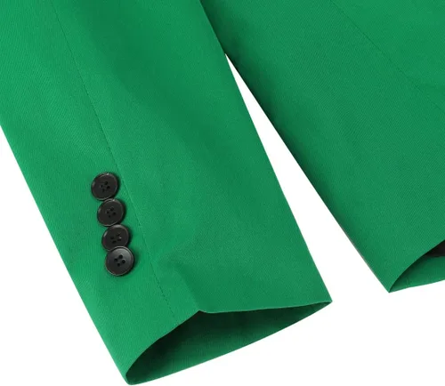 Vista 13 de YUNCLOS Chaqueta blazer casual de 1 botón con solapa con muescas para hombre