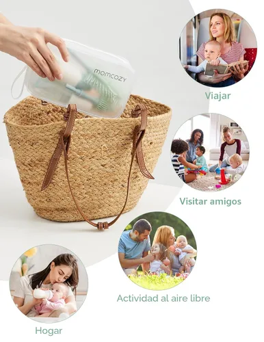 Vista 9 de Momcozy Esterilizador y secadora de botellas grandes de 3 capas y kit de cepillo para botellas Momcozy Verde