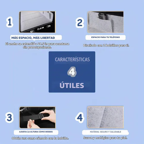 Vista 8 de QISHENG Tabla de extensión de cama de campamento para automóvil, colchón plegable para SUV y extensor de asiento trasero para viajes, alfombrilla