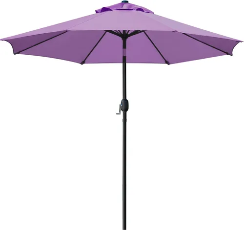 Vista 15 de Sunnyglade Sombrilla de patio de 9 pies para exteriores con 8 varillas resistentes (beige)