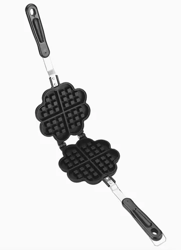 Vista 6 de Sartén para gofres en forma de corazón, forma de corazón, cocina para el hogar, cocina, antiadherente, waflera para hacer waffles, molde para hornear