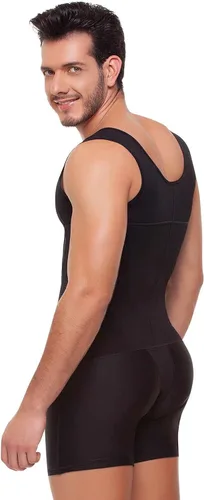 Vista 2 de Fajitex Prendas de compresión Fajas Colombianas para hombre, body moldeador de camisa para hombre, faja moldeadora para liposucción