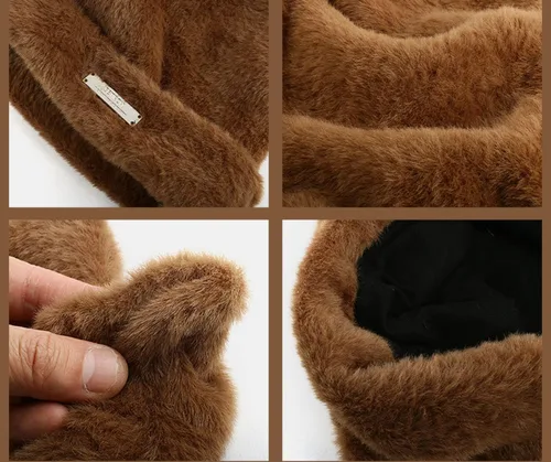 Vista 2 de Gorro de gato con orejas para mujer, gorros holgados para mujer, accesorios de grunge, sombreros peludos