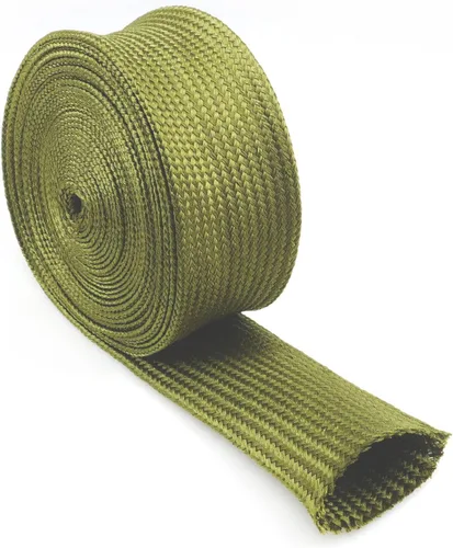 Vista 10 de 0.7" Nylon Braided Cable Sleeve for Hydraulic Cord Tig Welding Cable Cord Audio Video Cable Management, Wire Loom Cord Wrap Wire Sleeve Protector