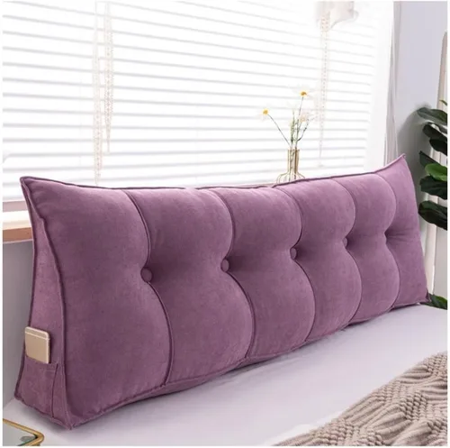Vista 13 de Almohadas de cuña para cabecero + almohada de cuña para descansar y leer, cojín triangular súper suave, soporte de posicionamiento, almohadas largas