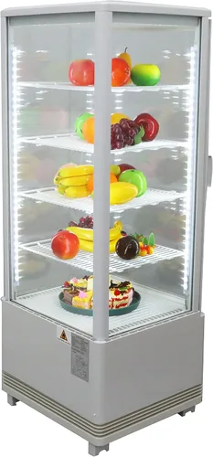 Vista 3 de INTSUPERMAI Vitrina refrigerada de vidrio comercial de la torta con iluminación LED interior de la torta de la bebida del refrigerador escaparate