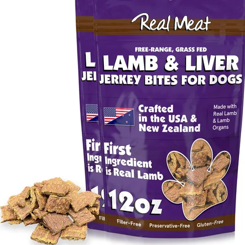 Vista 12 de Golosinas de carne real para perros - Bolsa de 12oz de tiras de carne de res aire-secas para perros de tamaño bocado - Golosinas de carne