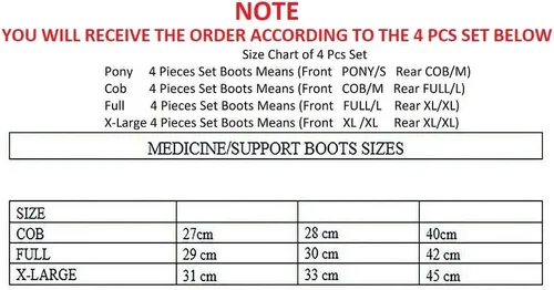 Vista 3 de Botas de Cepillado para Caballos con Envoltorios para las Patas y Equipo de Protección Juego de 2 y Juego de 4 en 14