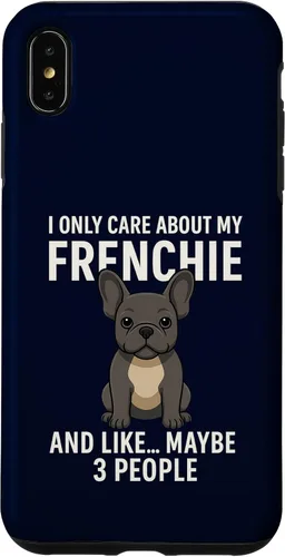 Vista 11 de I Care About My Frenchie & 3 People French Bulldog Owner Case for iPhone XR