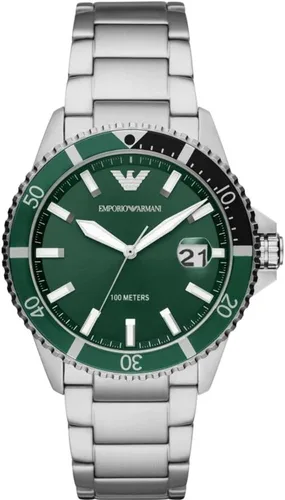 Vista 18 de Emporio Armani World Explorer Dive-Inspired Men's Watch with Stainless Steel, Silicone or Leather Band