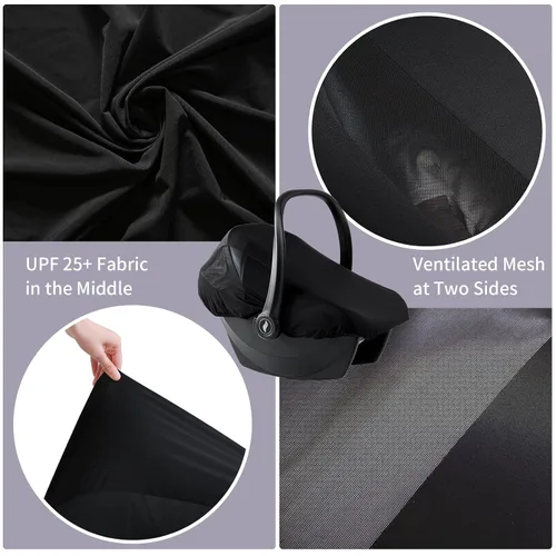 Vista 5 de Funda de asiento de coche para bebé, cubierta de sol para asiento de automóvil, cubierta de toldo para asiento de automóvil, protección fuerte