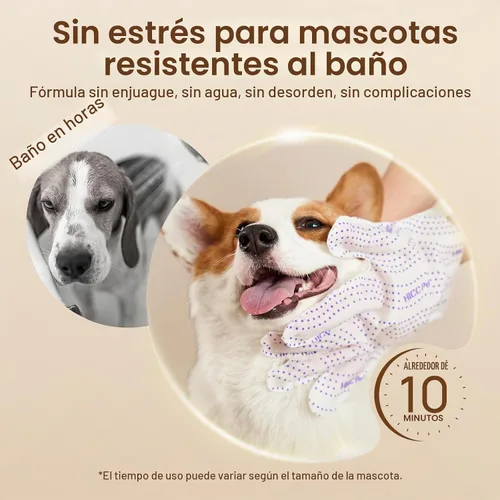 Vista 8 de HICC PET - Toallitas de limpieza para guantes profesionales para perros y gatos, 6 piezas de aroma a coco.