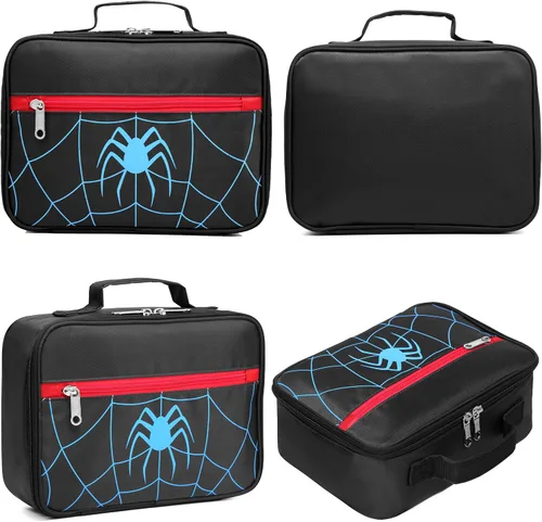 Vista 3 de BLUEFAIRY Mochila para niños, bolsas escolares para niños, Set 6 arañas negras