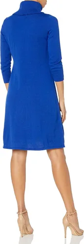 Vista 2 de NINE WEST Vestido de suéter con cuello de capucha y llamarada para mujer