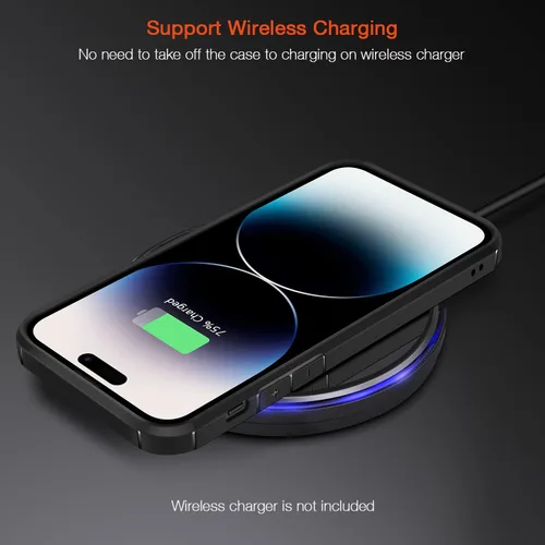 Vista 6 de TENDLIN Compatible con iPhone 14 Pro Max Funda protectora transparente de parachoques suave (negro)