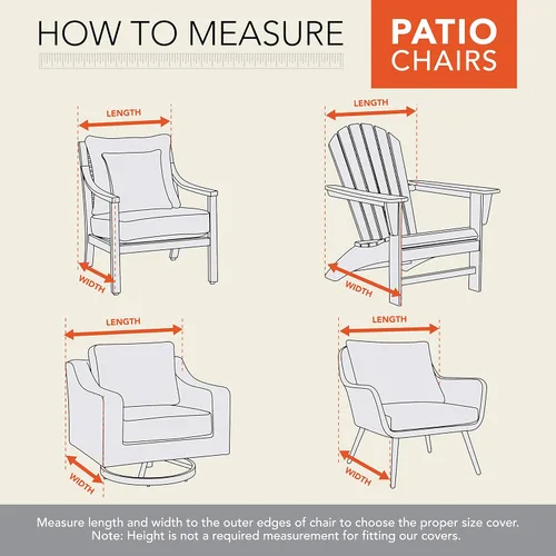 Vista 5 de Modern Leisure Garrison - Funda giratoria para silla de patio, tela resistente a la intemperie, protección de muebles de exterior, perfecta