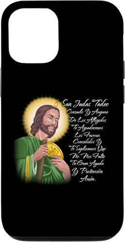 Vista 27 de Funda para iPhone 15 San Judas Tadeo Consuelo Y Amparo de Los Afligidos