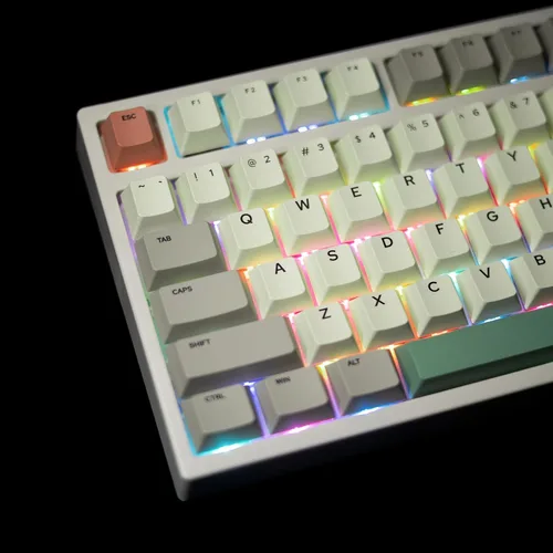 Vista 7 de GK GAMAKAY Teclado mecánico TK75 SE 75% con control de perilla, intercambio en caliente RGB Bluetooth 5.02.4GHz inalámbricoUSB-C con cable PBT