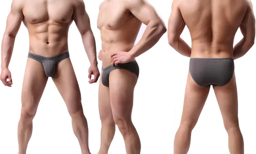 Vista 3 de Calzoncillos de bikini para hombre, paquete de ropa interior de microfibra sedosa