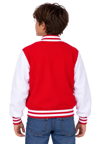 Vista 2 de Disfraz de Chaqueta Letterman Roja para Niños Multicolor