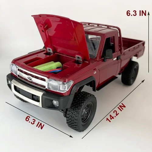Vista 7 de HLSFWDRIVE RC Rock Crawler RC Camión 4x4 Toyota LC79 RC Crawler 1/12 Todo Terreno Pickup a Control Remoto 2.4Ghz Todo Terreno 280 Motor Cepillo