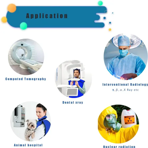 Vista 3 de 0.5mmpb Xray Lead Apron for Xray with Thyroid Shield Collar,Lead Gown,Dental Xray Shield