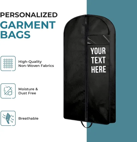 Vista 2 de Personalized Passion Bolsas de ropa para hombres y mujeres, tamaño perfecto de 60 pulgadas, funda de traje para viajes y almacenamiento, bolsa