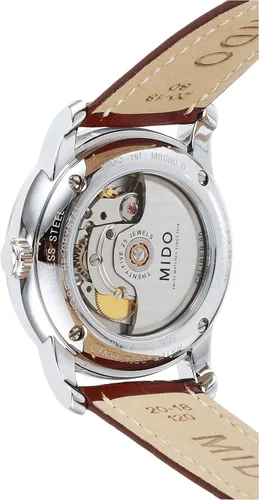 Vista 4 de Mido MIDO-M86004188 Baroncelli - Reloj analógico suizo automático marrón para hombre