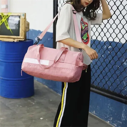 Vista 4 de Bolsa de gimnasio para yoga, baile y yoga, para hombres y mujeres, gran capacidad, bolsa de gimnasio al aire libre, bolsa de natación, mochila