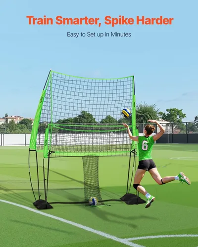 Vista 2 de VEVORAdjustable Height Badminton Net Set for Backyard Beach Lawn, Outdoor Portable Volleyball Net with Carrying Bag, 4 Square Quick Assemble Game