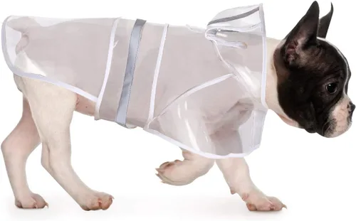 Vista 22 de HDE - Impermeable protector con capucha para perros y cachorros, tallas de la S a la XL (diseño de patos de goma, talla S)