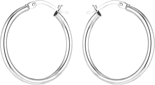 Vista 3 de Charmsy - Juego de 2 pares de aros clásicos de plata de ley 925 para mujer, 1.575 in, Plata Esterlina