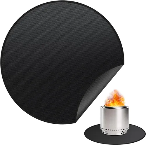 Vista 9 de Tapete para Fogata de 19.5" para Solo Stove Mesa, Tapete Redondo Impermeable al Aceite y Agua para Debajo de la Fogata de Mesa, Tapete Portátil