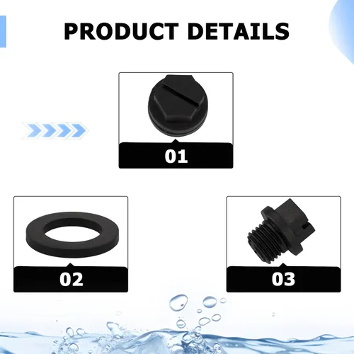 Vista 4 de SPX1700FG Tapones de drenaje para bomba de piscina, 1/4 de pulgada