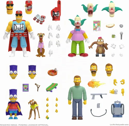 Vista 5 de Super7 Ultimates The Simpsons Bartman - Figura de acción de Los Simpson de 7 pulgadas con accesorios, colección clásica de programas de televisión