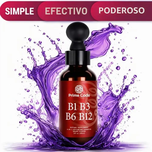 Vista 5 de Prime Code Gotas líquidas de vitamina B1 con vitamina B3 B6 y B12 Suplemento líquido del complejo B Suplemento de tiamina para adultos Alta