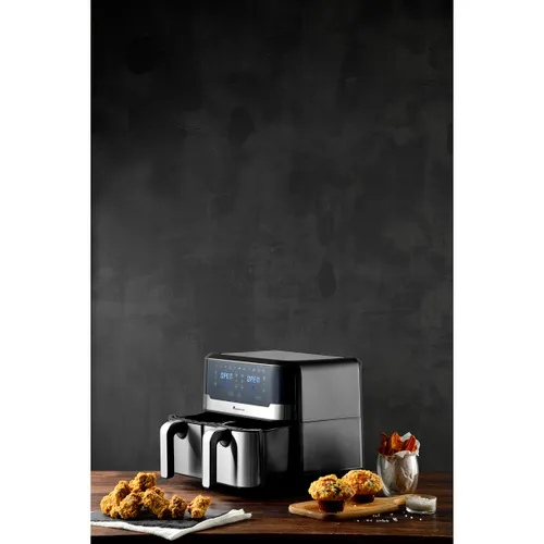 Vista 3 de Freidora de Aire Masterpro Rocket Duo 900 2400 W 9 L Negro