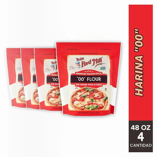 Vista 4 de Bob's Red Mill 00 Harina Premium estilo italiano, 48 onzas (paquete de 4) – Sin OGM, vegano, kosher