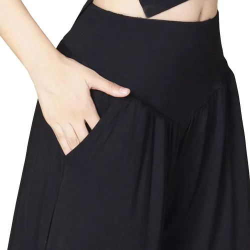 Vista 7 de Pantalones de algodón para mujer, elásticos, suaves, para yoga, deportes