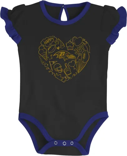 Vista 2 de Outerstuff NFL - Conjunto de 2 piezas para recién nacidos con diseño de enredadera Baltimore Ravens