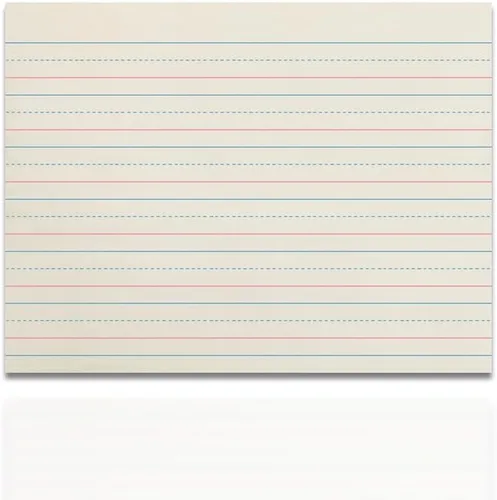 Vista 4 de School Smart Papel de periódico rojo y azul, rayas de 3/4 pulgadas, 11 x 8-1/2 pulgadas, 500 hojas, blanco