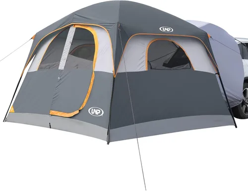 Vista 7 de UNP Tienda de campaña SUV para acampar, tienda de campaña SUV para 6 personas con portón trasero - fácil instalación con sobretecho, 10'x9'x78in(H)