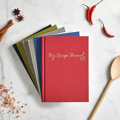 Vista 7 de Libro de recetas en blanco para escribir en tus propias recetas, diario de recetas personales de tapa dura, cuaderno de recetas My Family Cookbook