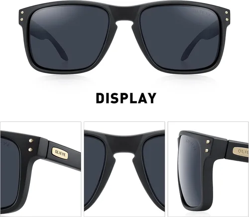 Vista 3 de OLIEYE Gafas de sol polarizadas deportivas para hombre con marco flexible