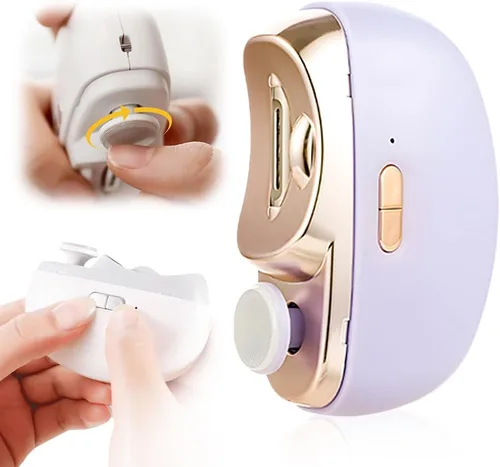 Vista 8 de Cortaúñas eléctrico, 2 en 1, cortaúñas eléctrico automático 2 en 1, cortaúñas inteligente para adultos y personas mayores, recortadora de uñas