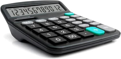 Vista 4 de Calculadora Pantalla de 12 dígitos Batería solar de doble potencia financiera dedicada gran función estándar de escritorio Calculadora de negocios