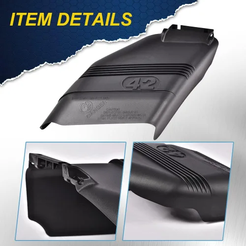 Vista 2 de CHEDA Protector deflector de 42 pulgadas con hardware de montaje compatible con Craftsman 130968 532130968, color negro
