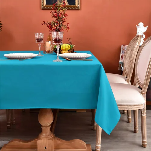 Vista 34 de MEANMOY Mantel cuadrado de poliéster lavable, resistente al agua y a las manchas, de 210 GSM, de 54 x 54 pulgadas, mantel de mesa rectangular sin