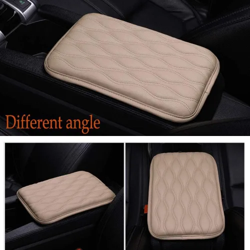 Vista 2 de Funda para Consola Central de Coche, Almohadillas para Reposabrazos de Consola, Cojín de Reposabrazos de Coche de Cuero PU, Protector de Almohadilla